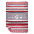 Plaid herten rood grijs 130x180cm