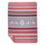 Plaid herten rood grijs 130x180cm
