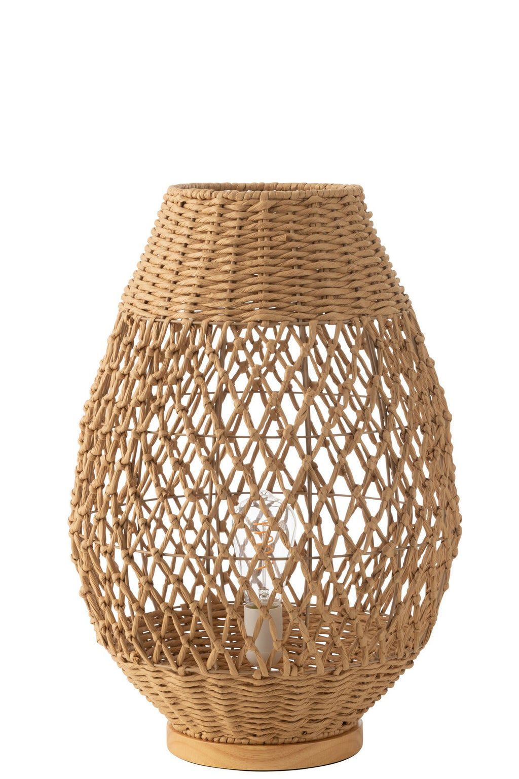 J-Line Lamp Metaal Getwist Donker Naturel Large
