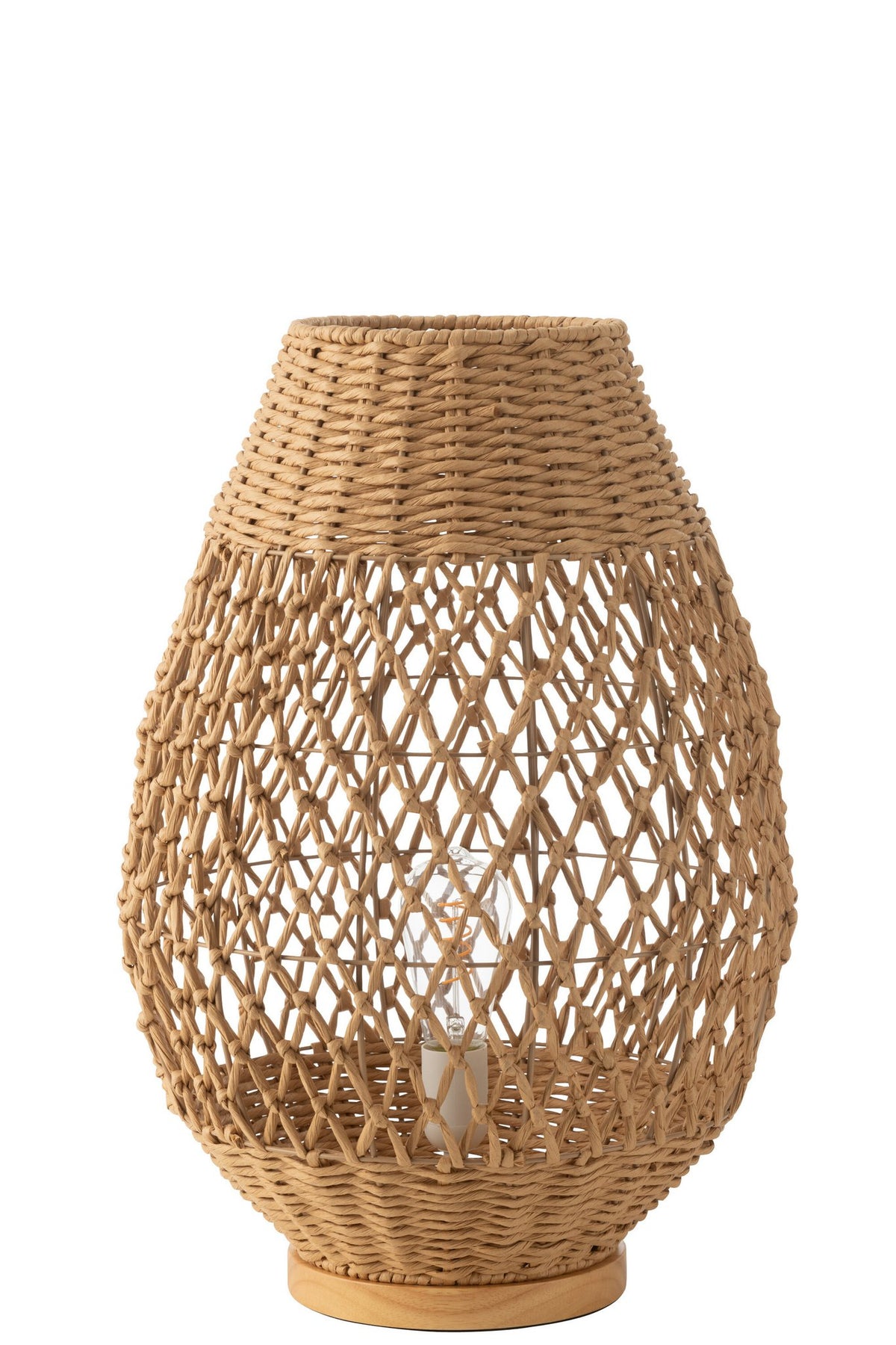 J-Line Lamp Metaal Getwist Donker Naturel Large