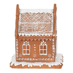 Gingerbread house met LED 17 cm Bruin Polyresin Peperkoekhuisje