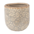 Bloempot Ø 14x13 cm Grijs Keramiek