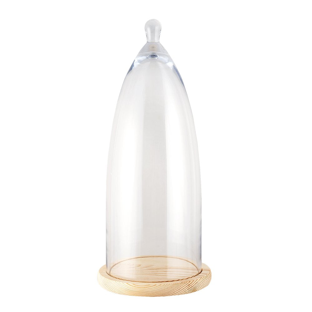 Stolp Ø 24x56 cm Hout Glazen Stolp