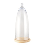 Stolp Ø 24x56 cm Hout Glazen Stolp