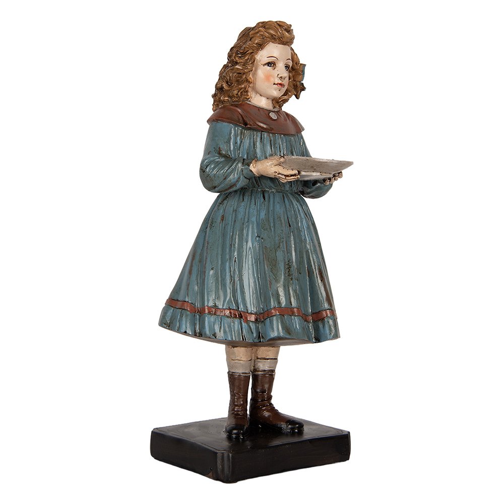 Decoratie Beeld Vrouw 15x14x31 cm Beige Kunststof