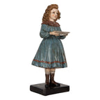 Decoratie Beeld Vrouw 15x14x31 cm Beige Kunststof
