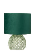 J-Line tafellamp - glas - lichtgroen - LED lichtjes