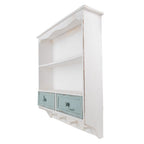 Wandrek 56x13x60 cm Wit Hout Muurrek