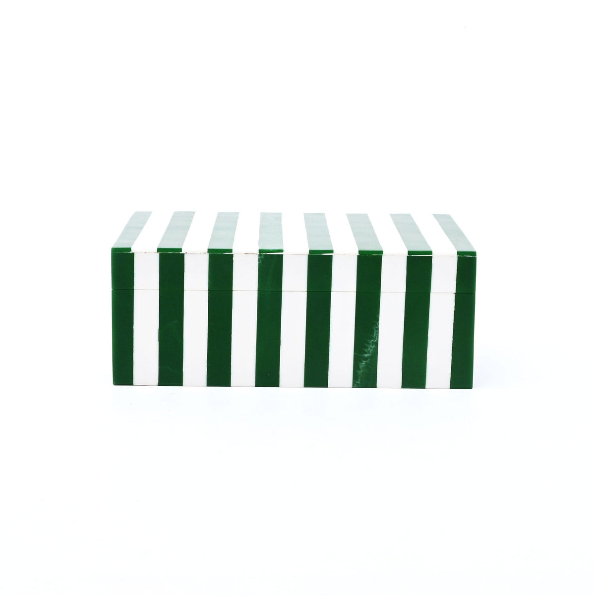 Groen Gestreepte Hars Opbergdoos Moderne MDF Decor Organizer