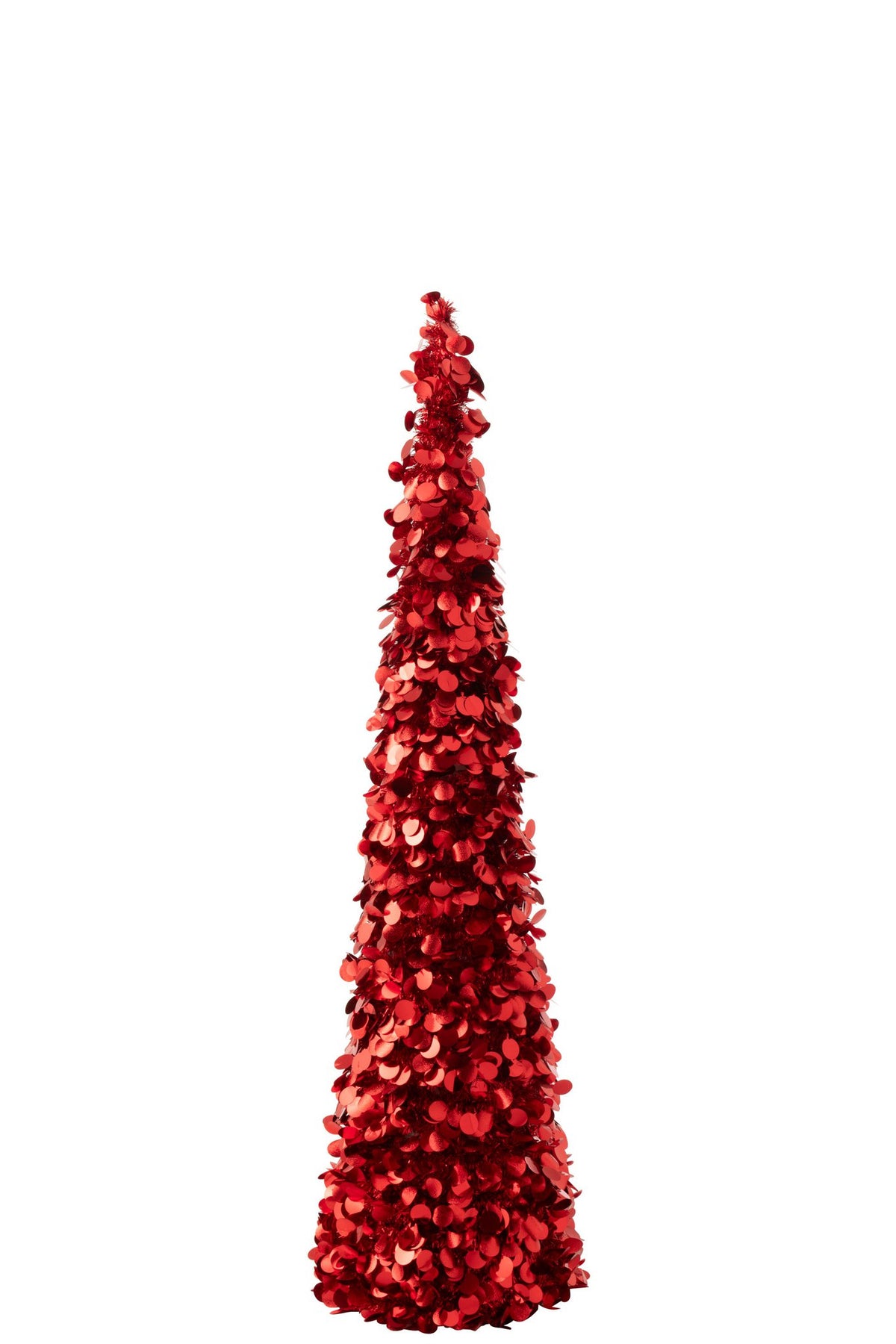 J-Line decoratie boom Sprankelend - polystyreen - rood - large