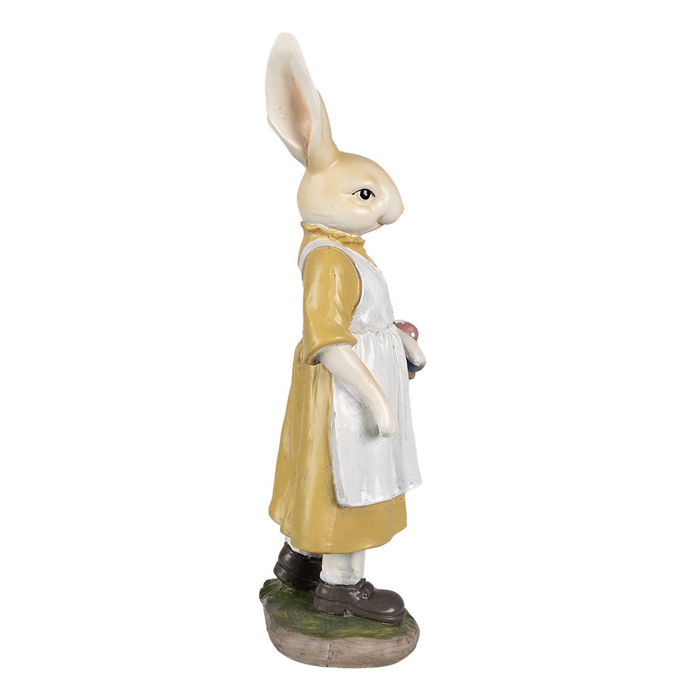 Beeld Konijn 38 cm Beige Geel Polyresin Paasdecoratie