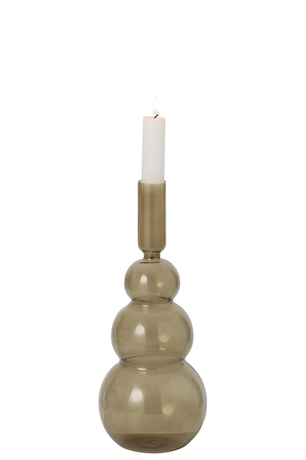 J-Line vaas Bubbels - glas - olijfgroen