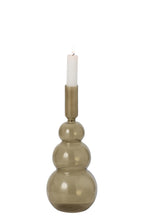 J-Line vaas Bubbels - glas - olijfgroen