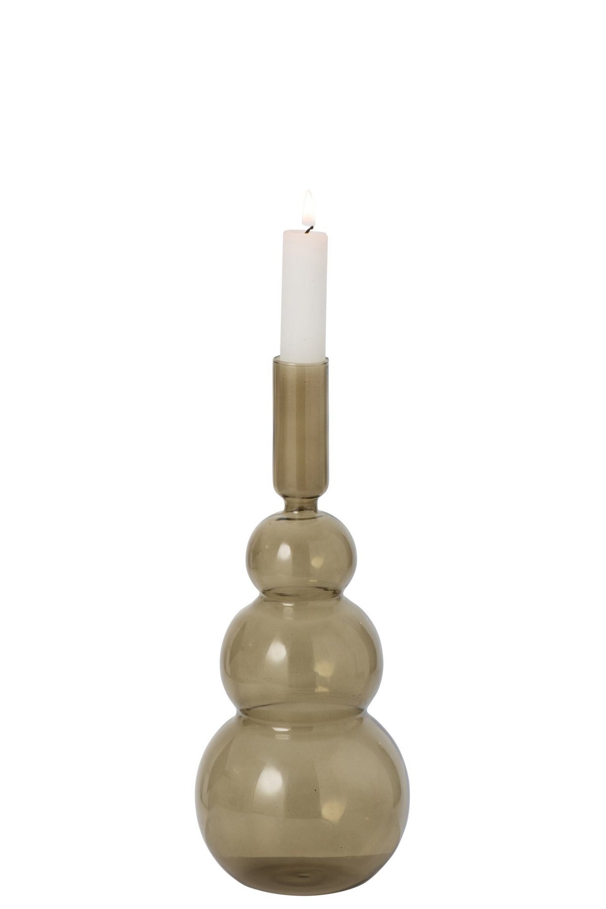 J-Line vaas Bubbels - glas - olijfgroen