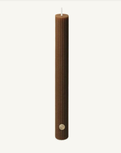 Ribbed dinerkaars 9 stuks bruin