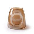 Vaas met ringen 'janine' bruin h15 d14,5 cm