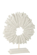 J-Line decoratie Cirkel Rond - polyresin - wit