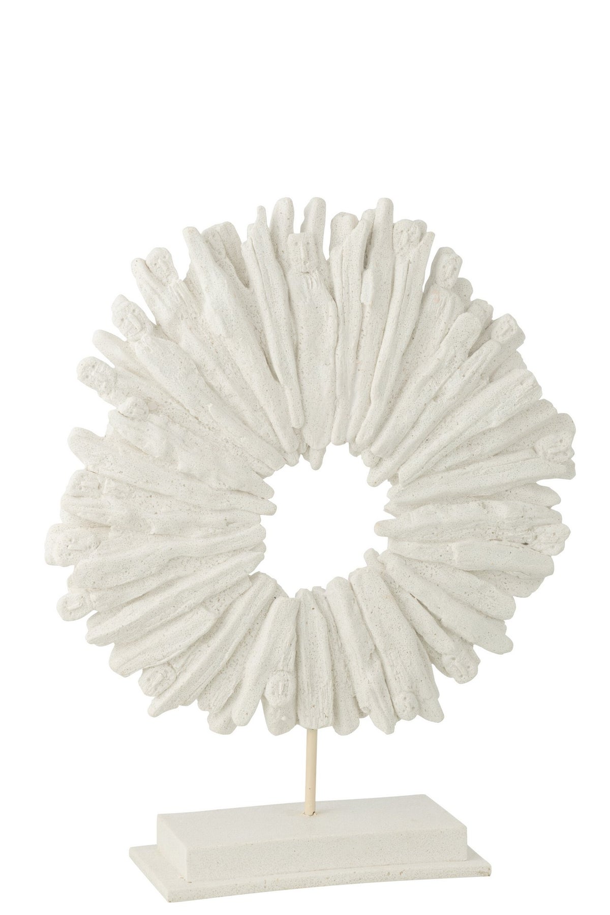 J-Line decoratie Cirkel Rond - polyresin - wit