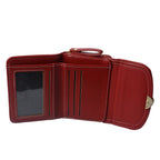 Portemonnee 11x9 cm Rood Kunstleer