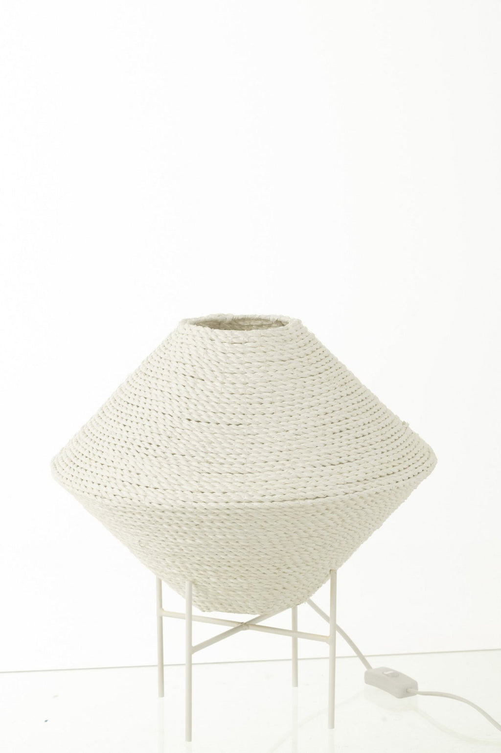 J-Line hanglamp Ufo Raffia - wit - klein