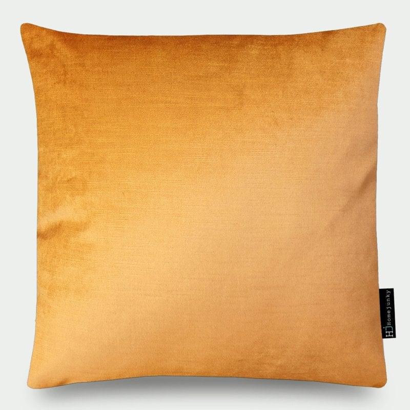 Satijn Velours Orange gold 45x45 cm