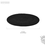 Ronde placemats – geribbeld katoen – diameter 32 cm, set van 4