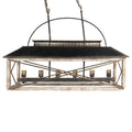 Hanglamp 99x30x70 cm Zwart Bruin ijzer Hanglamp Eettafel