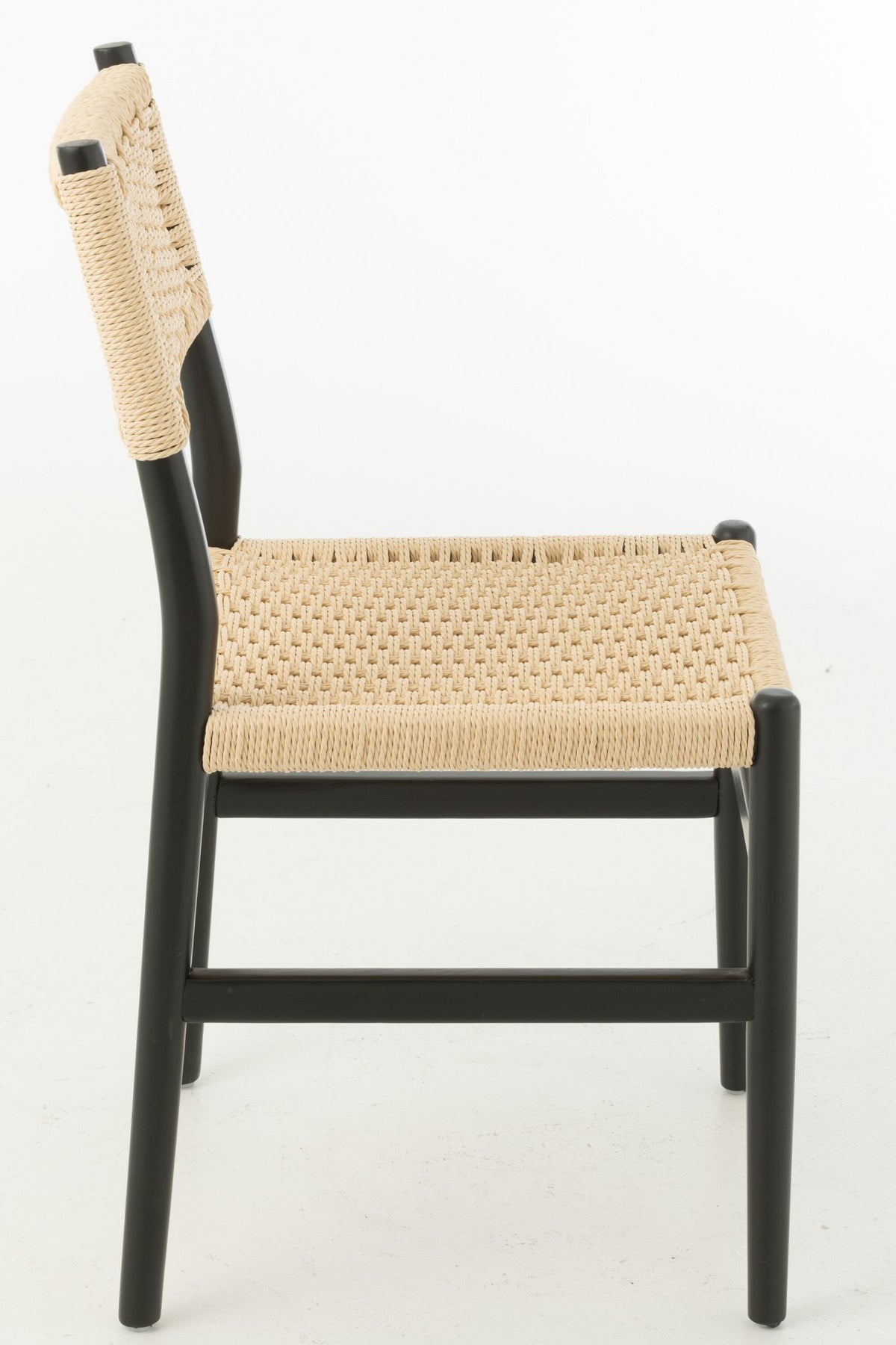 J-Line Chair Lap Beukenhout/Touw Zwart