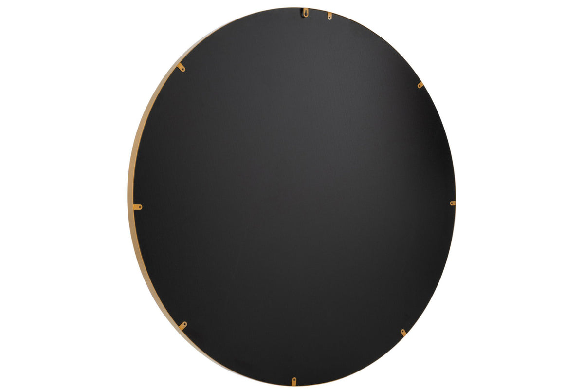 J-Line spiegel Rond Hoge Rand - metaal/glas - goud - large - Ø 110 cm