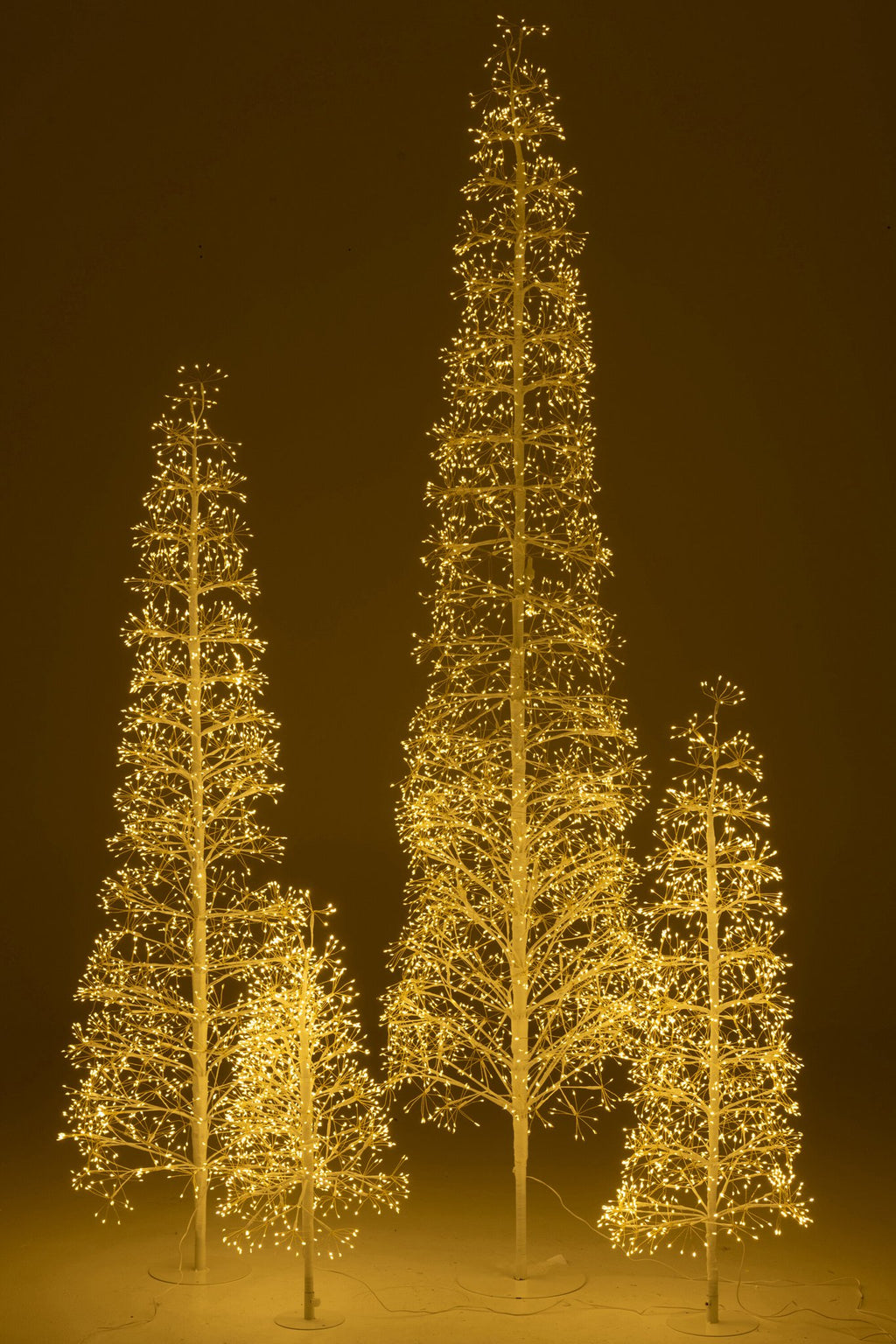 J-Line decoratie Boom - warm witte - ijzer - wit - extra L - LED