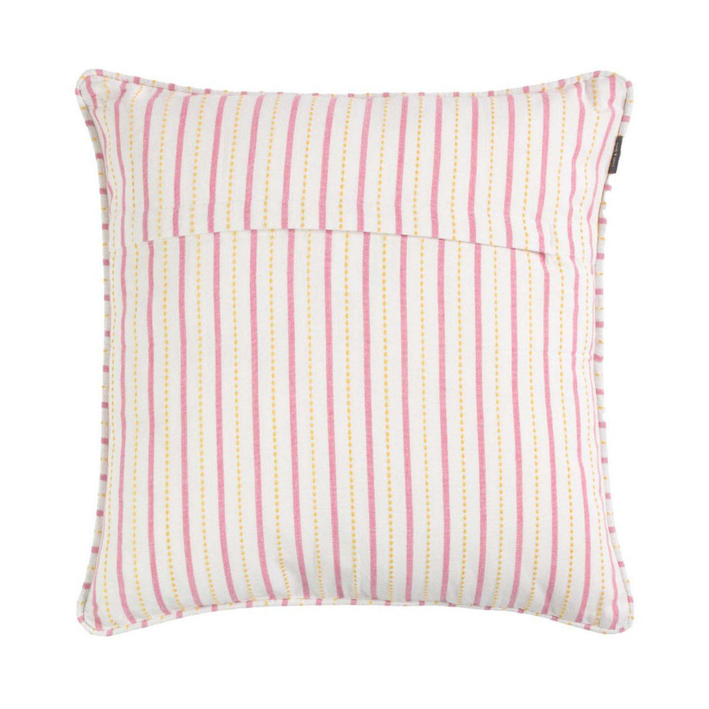 Vivino Kussen strepen wit roze geel 45x45cm