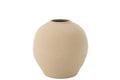 J -lijn vaas Cassia Round - Koper - Wit/Natuurlijk - Groot - Groot - Ø 37 cm
