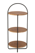 J-Line Rek Mia Mdf/Ijzer Naturel Zwart