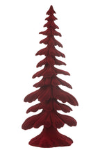 J-Line decoratie Denneboom - fluwee/polyresin - rood - large