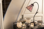 Tiffany Tafellamp 48 cm Bruin Roze polyresin Tiffany Bureaulamp