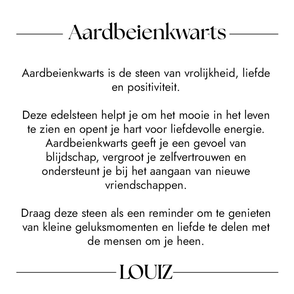 Louiz Aardbeienkwarts armband