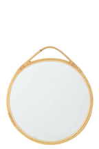J-Line spiegel Jordan Rond - glas - naturel