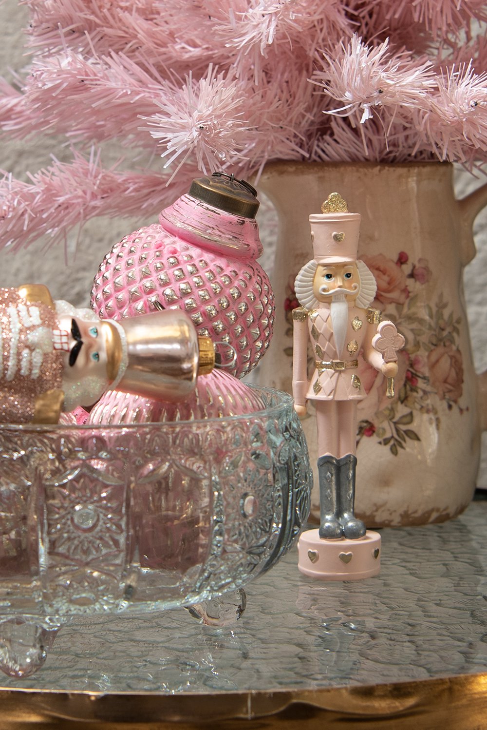 Kerstbal Ø 8 cm Roze Glas Kerstdecoratie