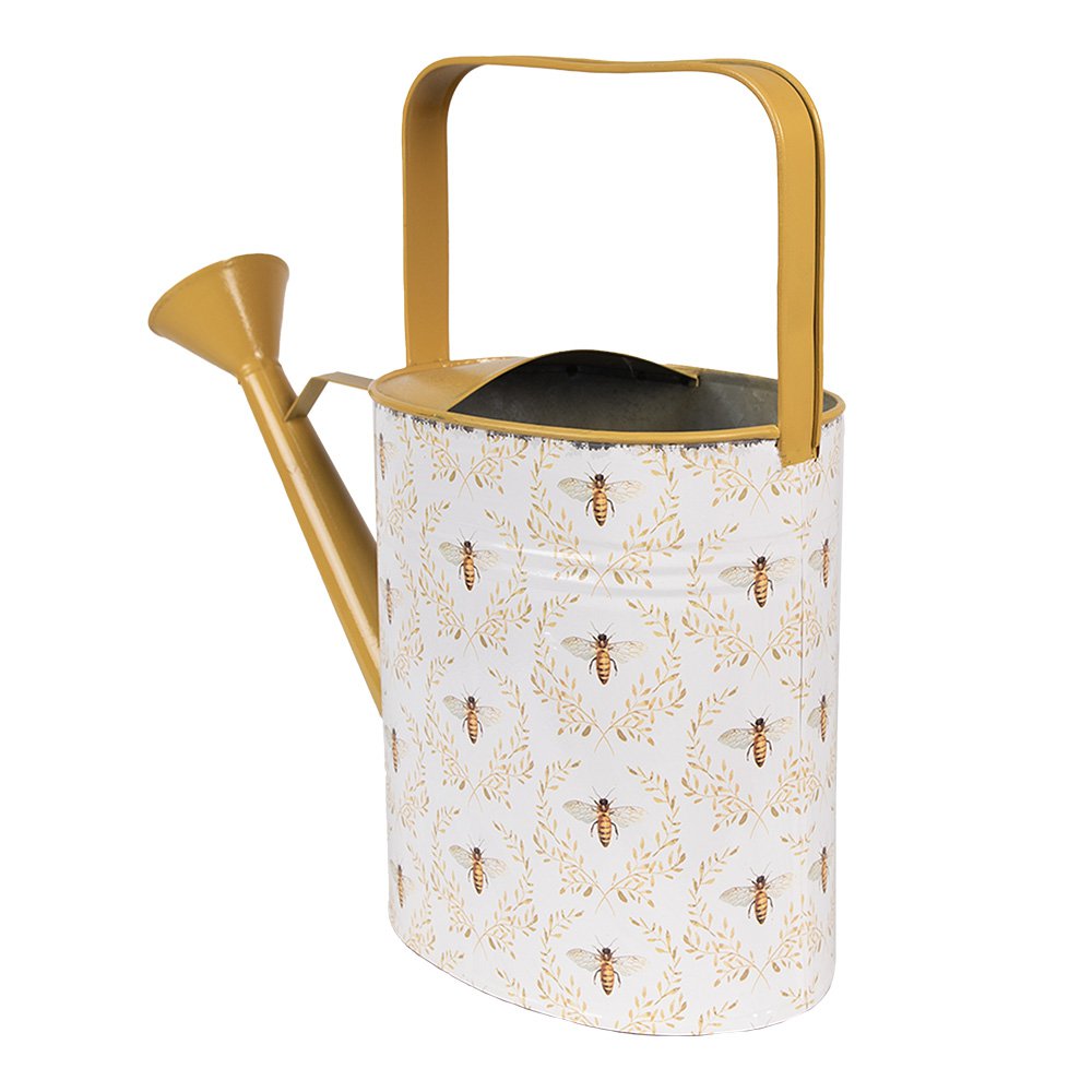 Decoratie Gieter 33x12x32 cm Wit Metaal Bijen