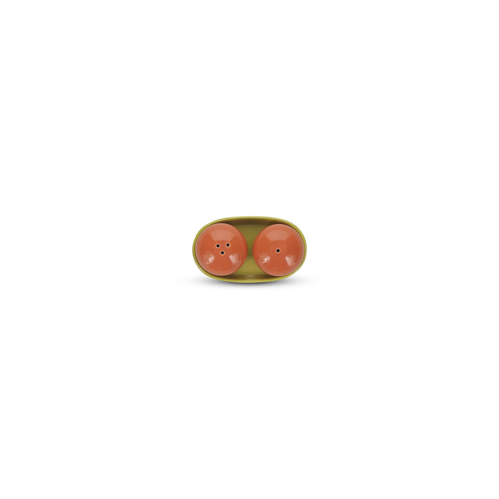 Peper en zout shaker 3 stuks oranje/groen duo