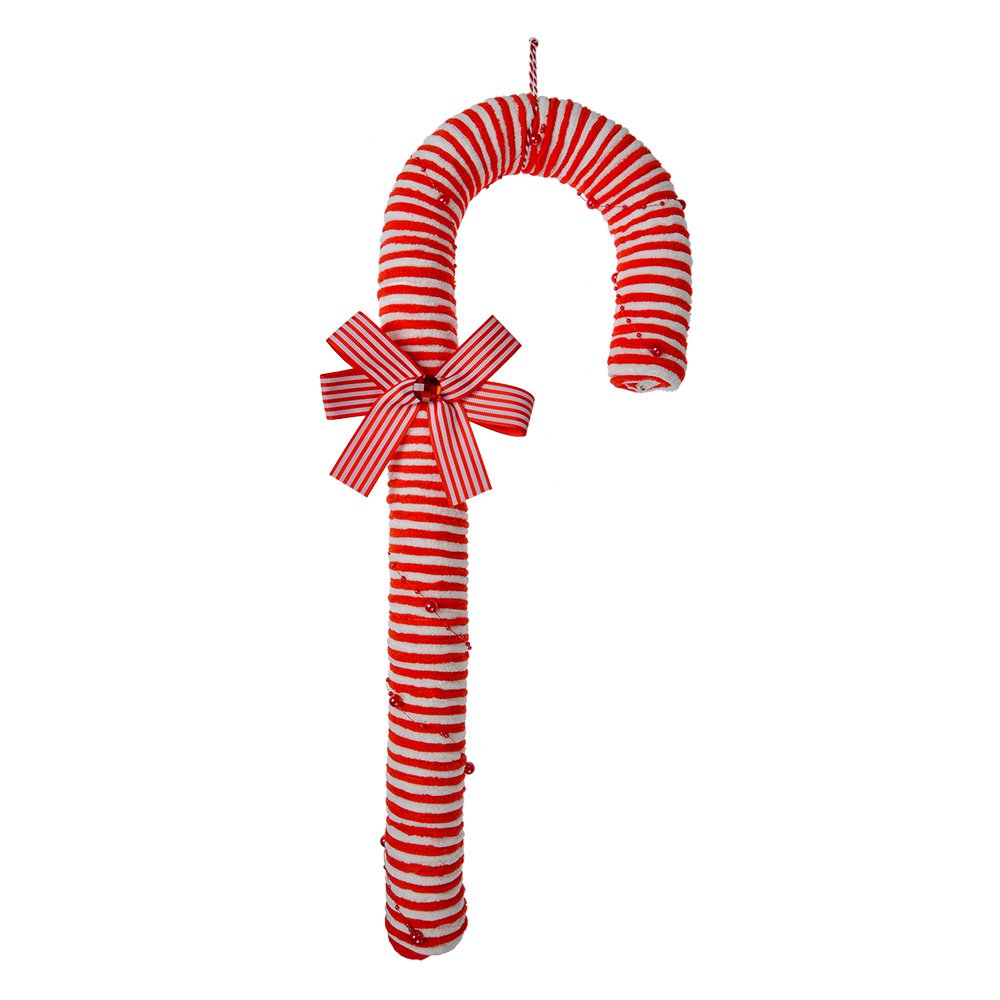 Kersthanger Zuurstok 56 cm Rood Wit Kunststof