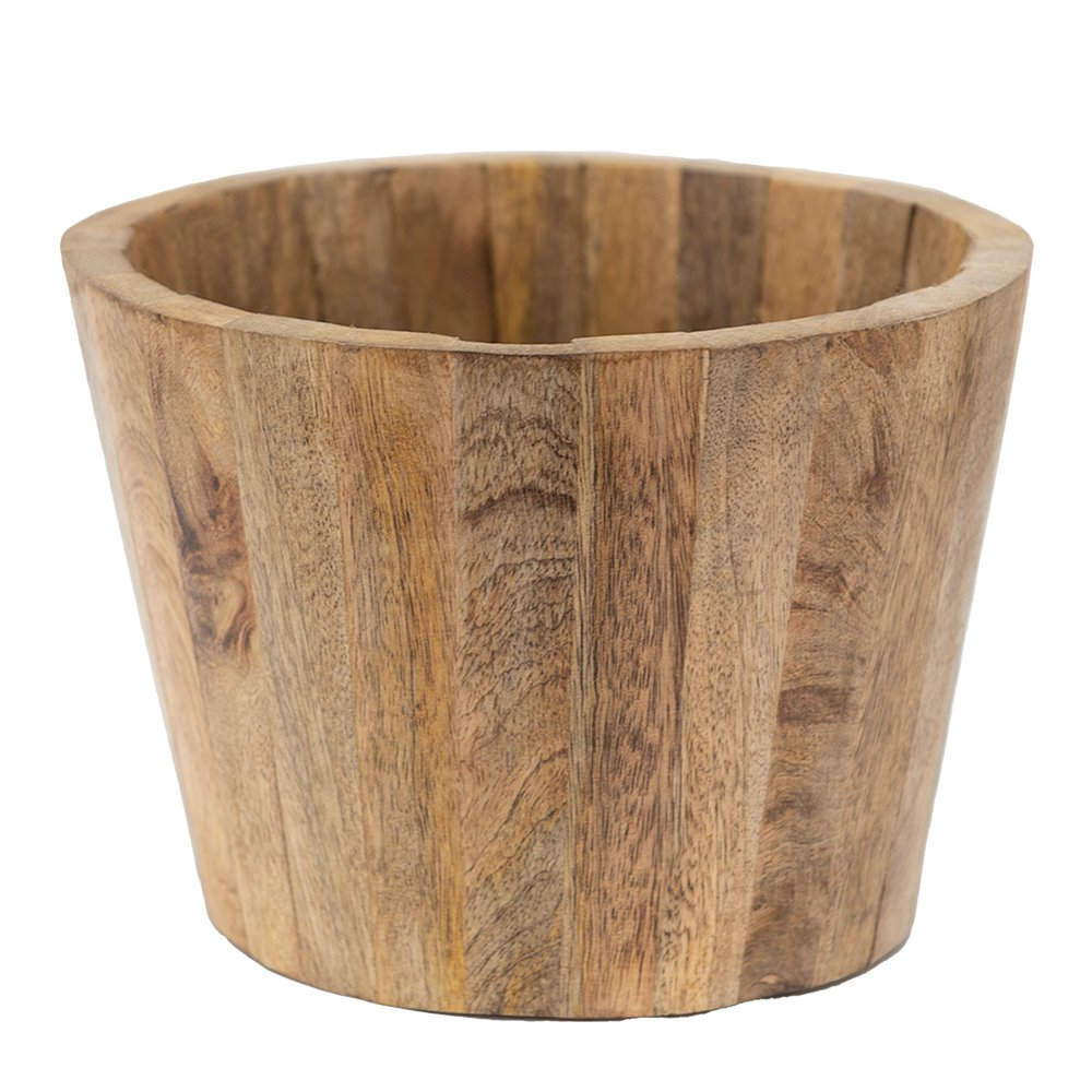 Bloempot Ø 18x13 cm Bruin Hout Bloempot Binnen