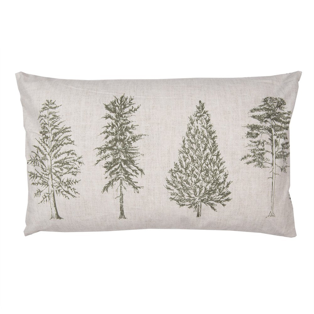 Sierkussen Beige Synthetisch Kerstbomen Kussenhoes met Kussenvulling