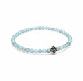 Dames armband Chalcedoon 4 mm met oneindige geluksknoop