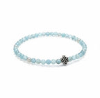 Dames armband Chalcedoon 4 mm met oneindige geluksknoop