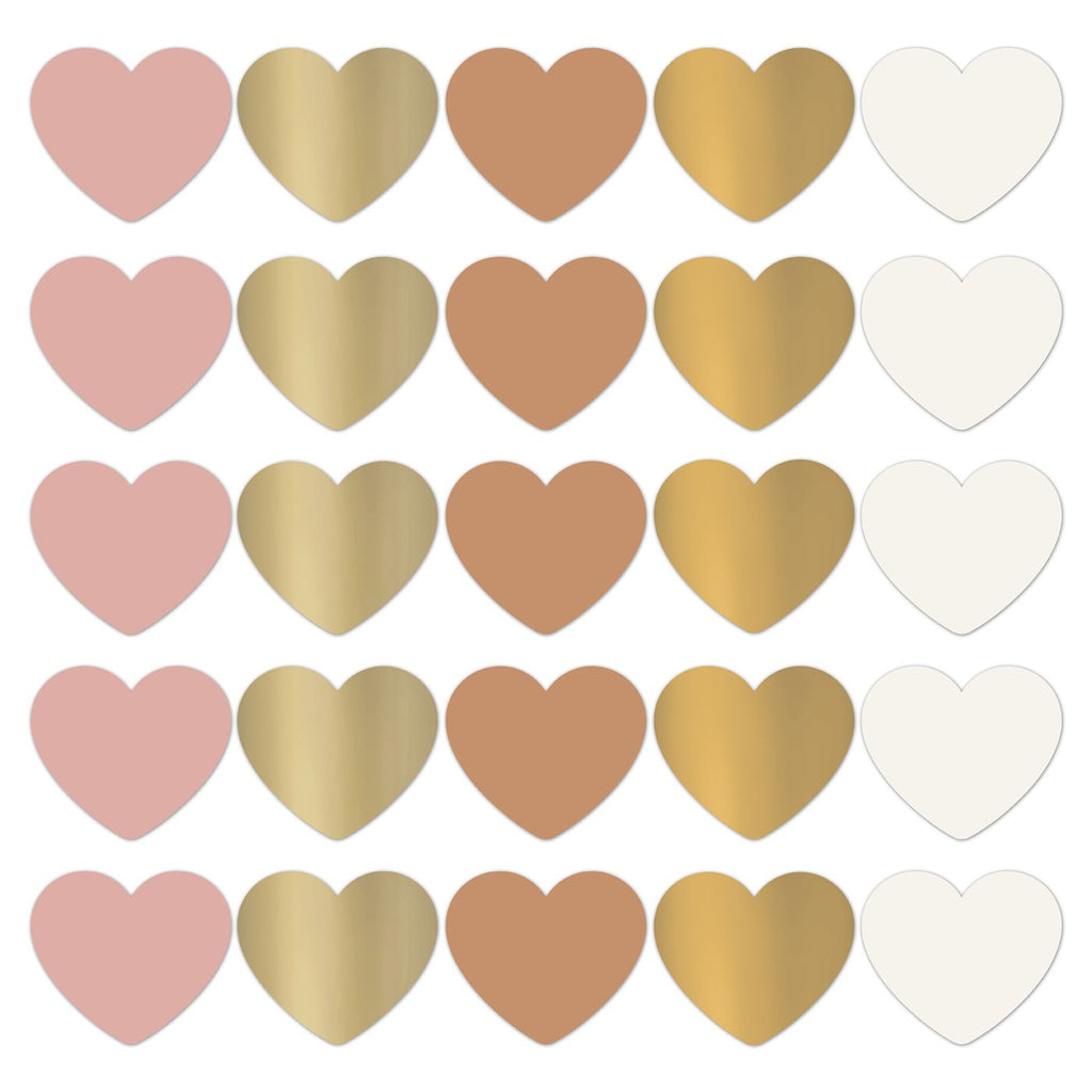 Summer '25 Hearts cadeaustickers op rol - 500 stuks
