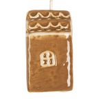 Kersthanger Huis 4x4x6 cm Bruin Keramiek