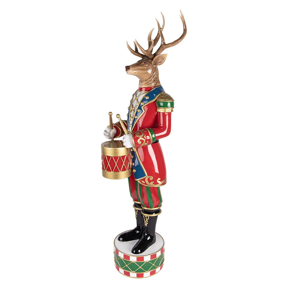 Kerstdecoratie Beeld Hert 25x22x82 cm Bruin Kunststof