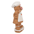 Kerstdecoratie Beeld Gingerbread man 8x5x15 cm Bruin Kunststof