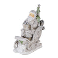 Beeld Kerstman 10x6x13 cm Grijs Kunststof Kerstdecoratie